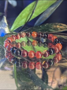 📤 LAST CALL A-Quality Sardonyx, Rare No Banding Crystal Beaded Bracelet